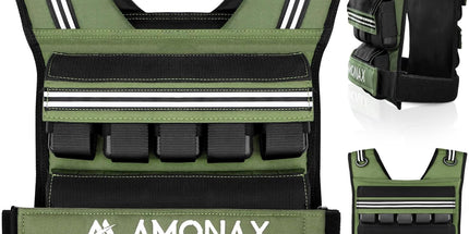 Adjustable Weighted Vest for Women and Men, 0.8–10Kg/1.1–20Kg/1.5–30Kg Reflective Running Vest with Light Weights, Ideal for Fitness Workout, Muscle Building & Home Gym Strength