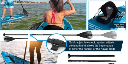  Aqua Spirit Barracuda Inflatable Stand-Up Paddle Board (SUP)/Kayak 10’6”