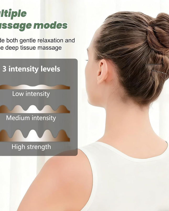 Massager, 4D Neck Massager, Heating Neck, USB Shoulder Massager, 3 Massage Settings & 2 Heat Levels, for Home, Office, Travel, Relax Muscles, Relieve Fatigue