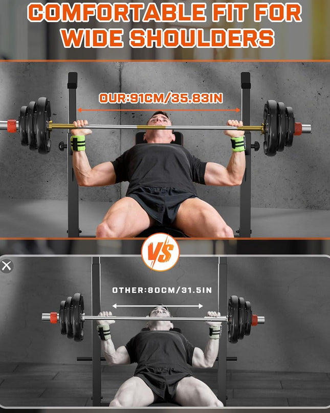 Weight Bench, 770Lbs Bench Press with Squat Rack