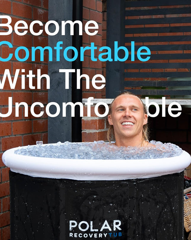 Polar Ice Bath Recovery Tub – 370L Portable Cold Plunge (Black)