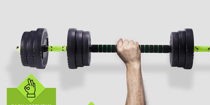 20KG Adjustable 3-In-1 Dumbbell & Barbell Set