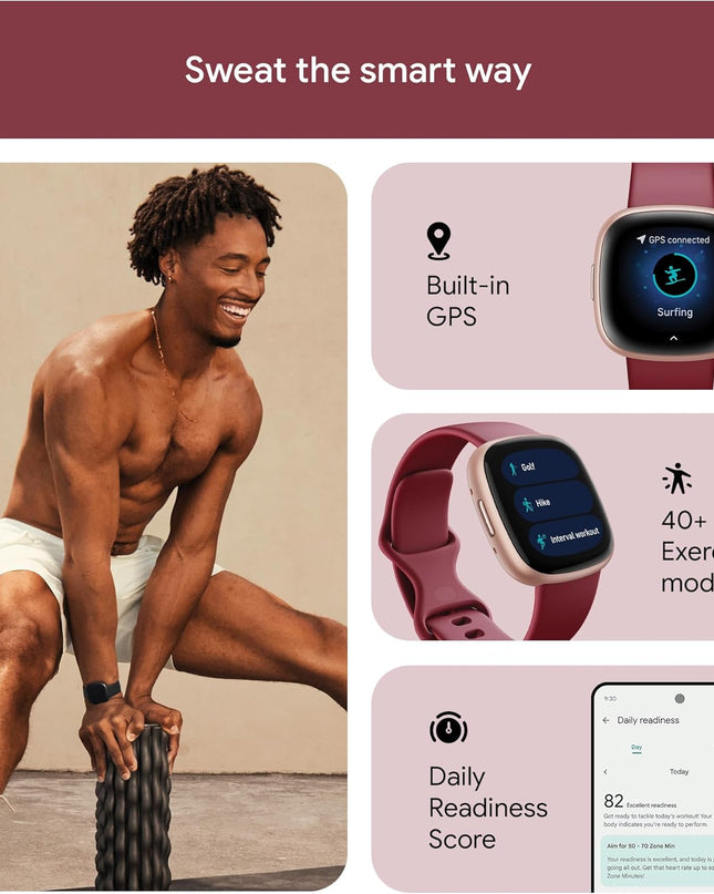 Fitbit Versa 4 Fitness Smartwatch – Built-in GPS