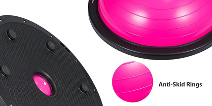 Inflatable Balance Ball Board with Resistance Bands
