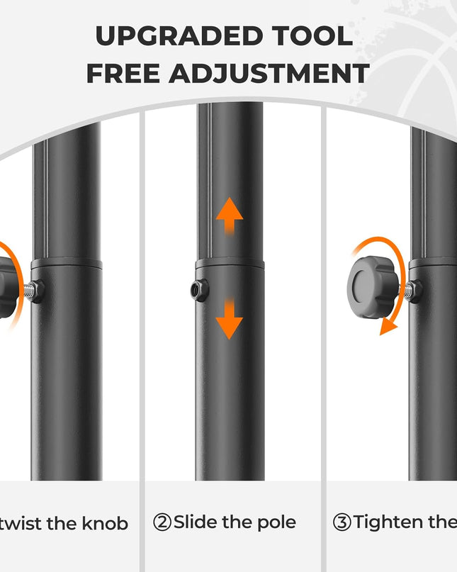 Yohood Portable Basketball Hoop & Stand – Adjustable Height