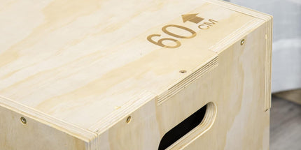 HOMCOM 3-in-1 Wooden Plyo Box