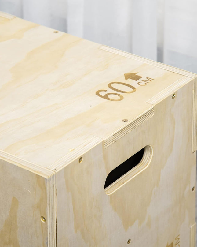 HOMCOM 3-in-1 Wooden Plyo Box