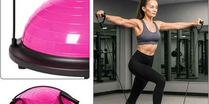 Inflatable Balance Ball Board with Resistance Bands