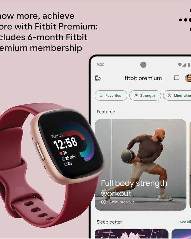 Fitbit Versa 4 Fitness Smartwatch – Built-in GPS