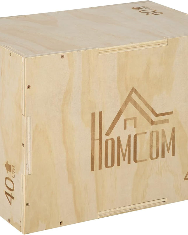 HOMCOM 3-in-1 Wooden Plyo Box
