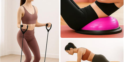 Inflatable Balance Ball Board with Resistance Bands