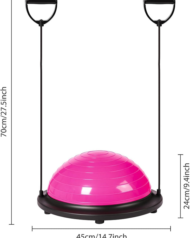 Inflatable Balance Ball Board with Resistance Bands